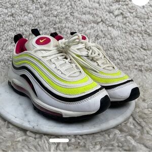 Nike Kids Sneakers - White, Neon Yellow, Pink